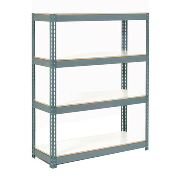 Global Industrial 4 Shelf, Extra HD Boltless Shelving, Starter, 36inW x 18inD x 60inH, Laminate Deck 235413GY - main